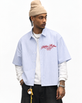 Hidden Archive Blue Striped Boxy Shirt