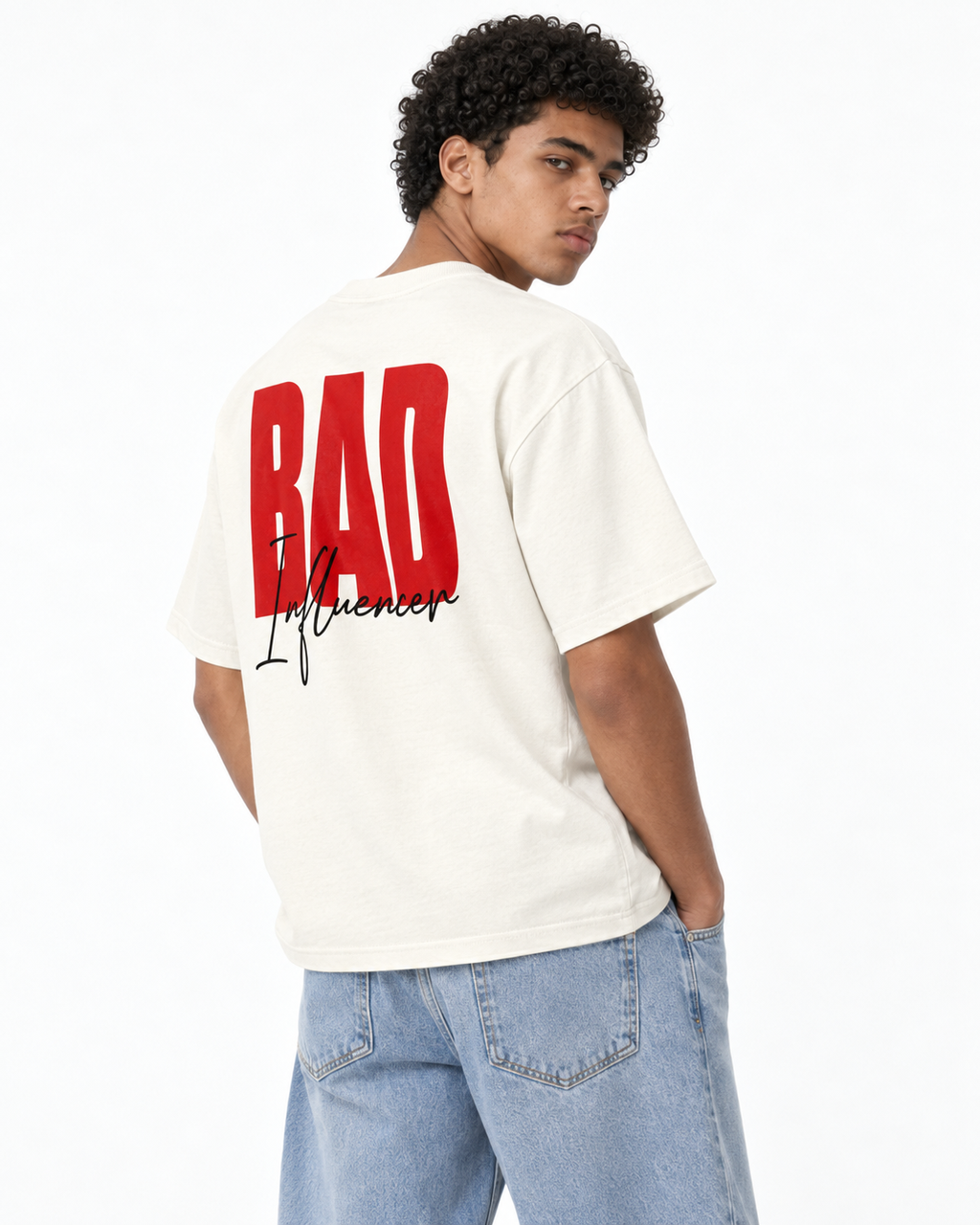 Bad Influence Off-White Boxy T-Shirt