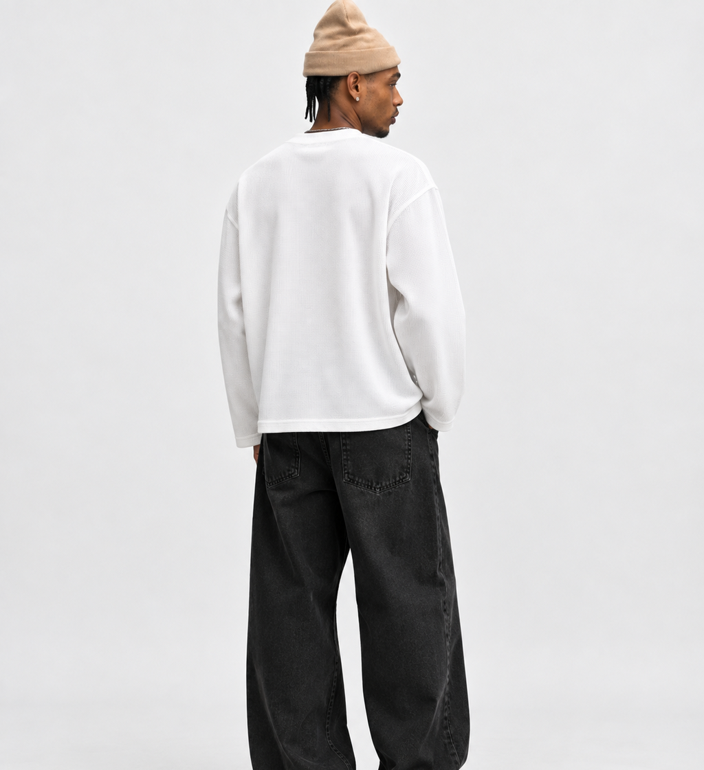 Fallen Knight White Waffle Tee