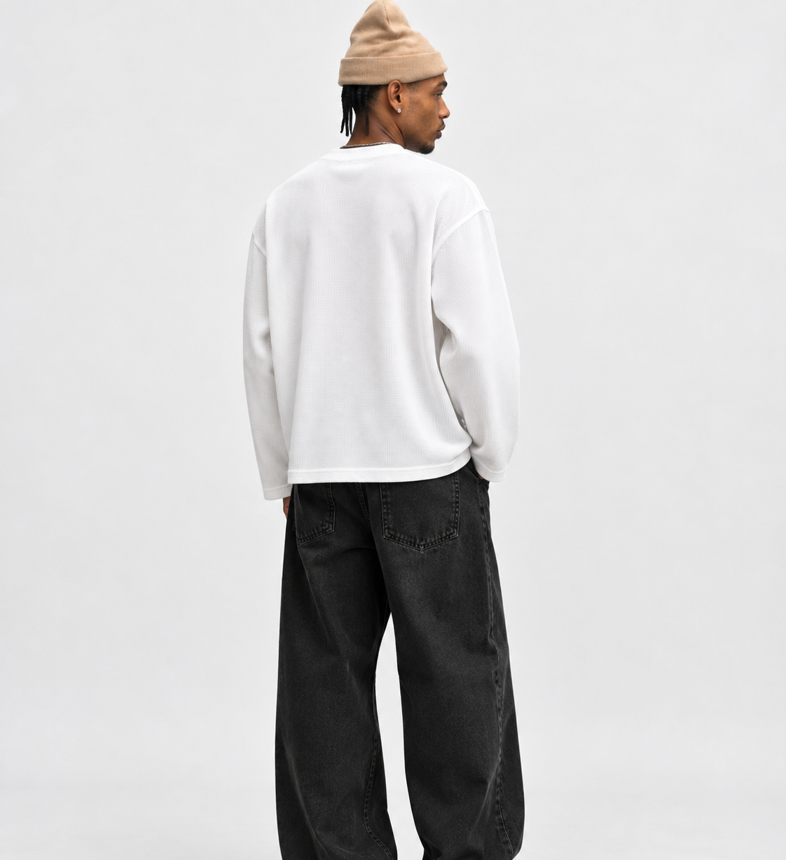 Fallen Knight White Waffle Tee