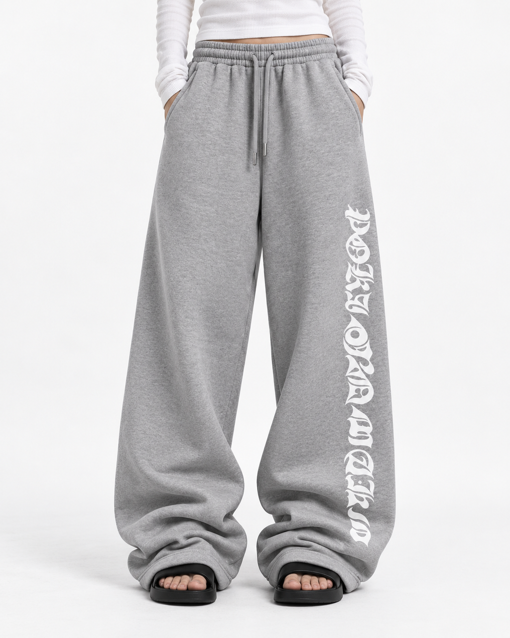 Poison Script Grey Baggy Sweatpant