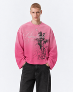 Unforgettable Pink Ombré Waffle Boxy Tee