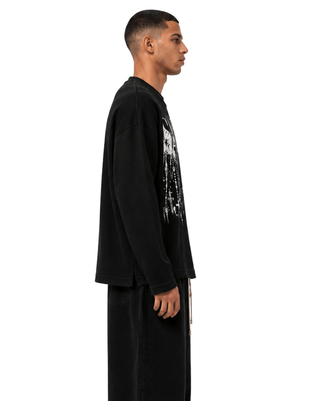 Saint Relic Black Waffle Tee