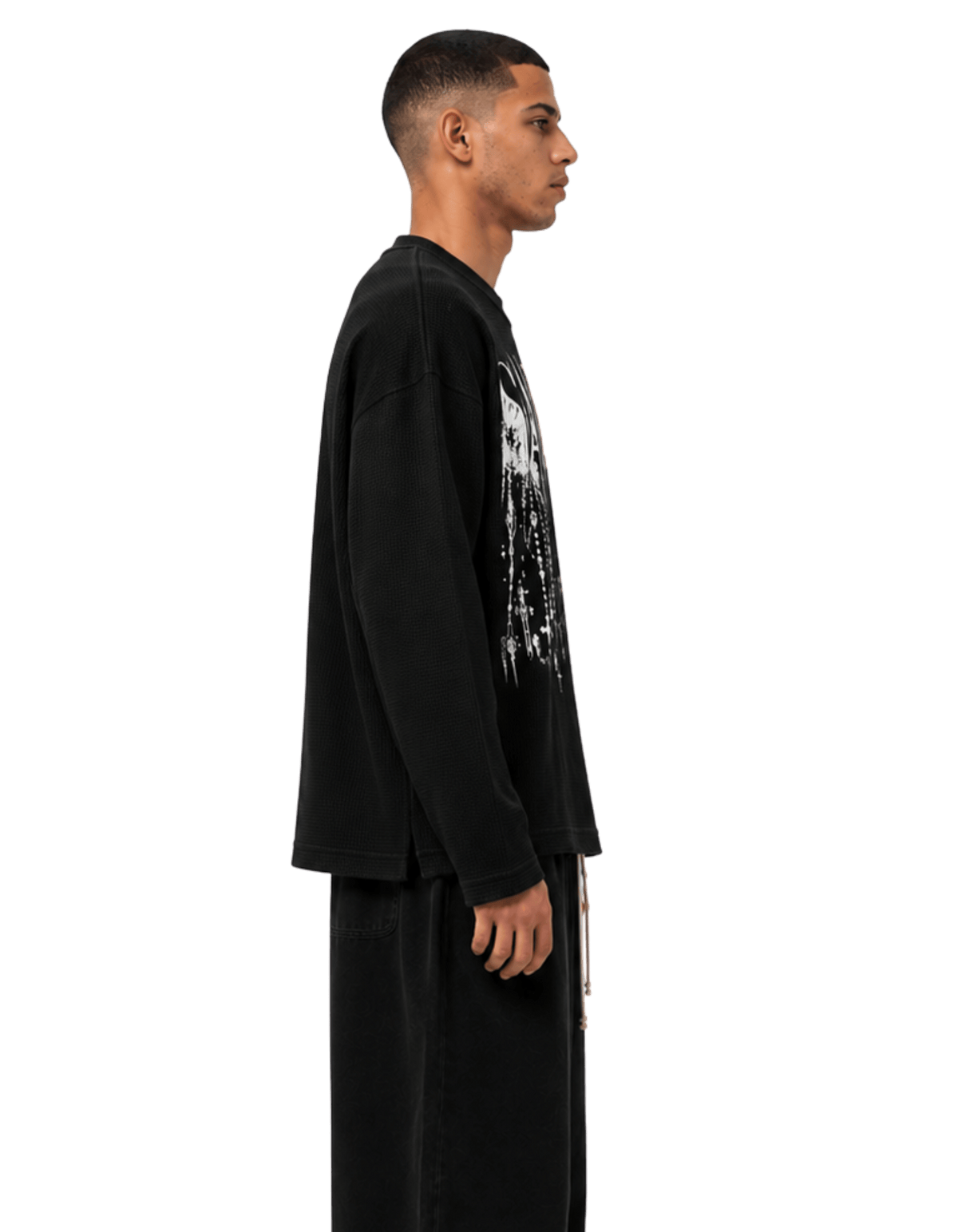 Saint Relic Black Waffle Tee